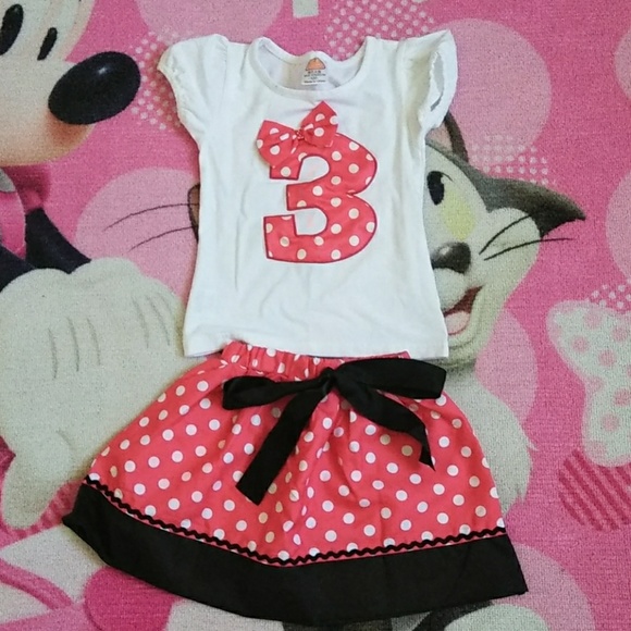minnie mouse birthday outfit for 3 year old
